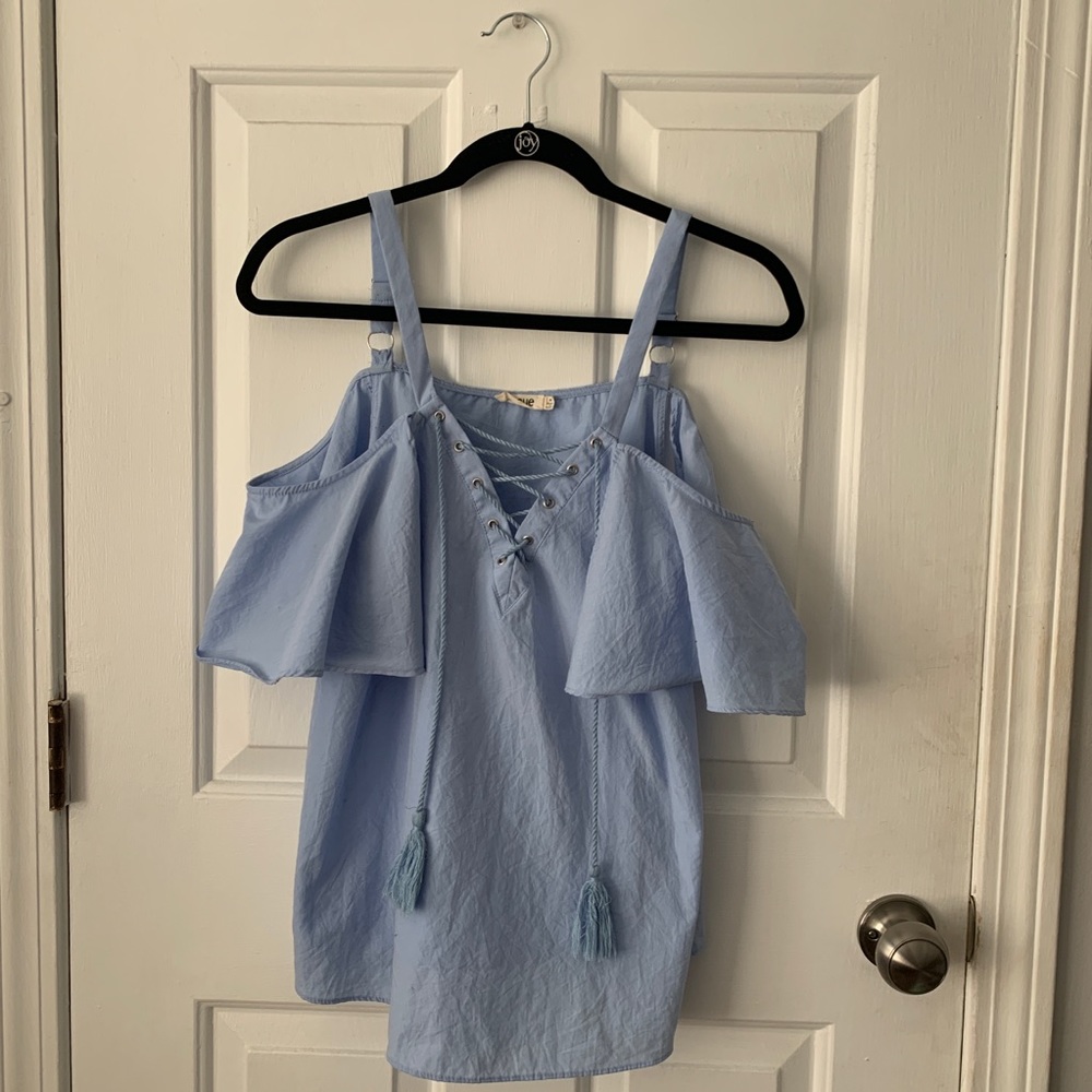 Off the shoulder dress shirt